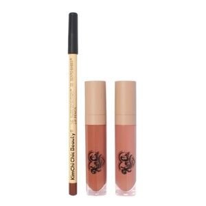KIMCHI CHIC X PLASTIQUE NUDE SENSATION Bento Babes Lip Kit Lipgloss Lipstick 3pc